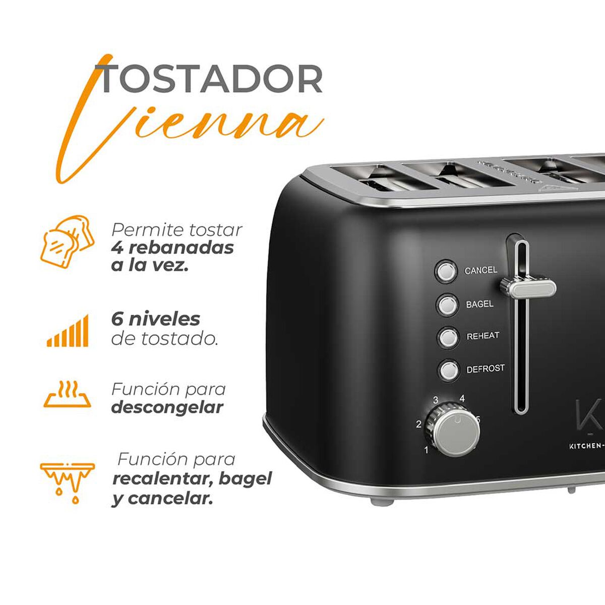 Tostador Vienna 4 panes