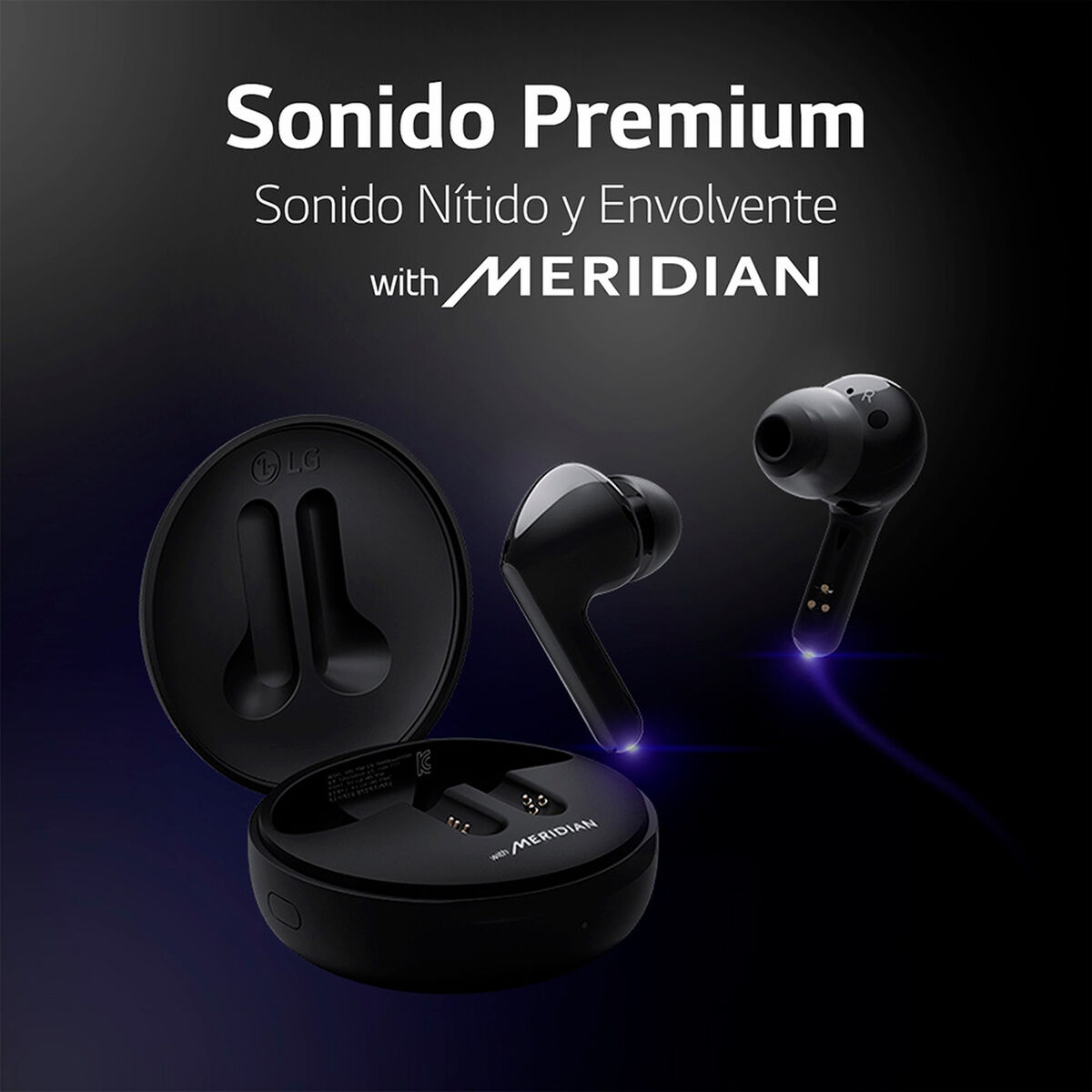 Audífonos Bluetooth LG Tone Free FN4 Meridian Audio Negros
