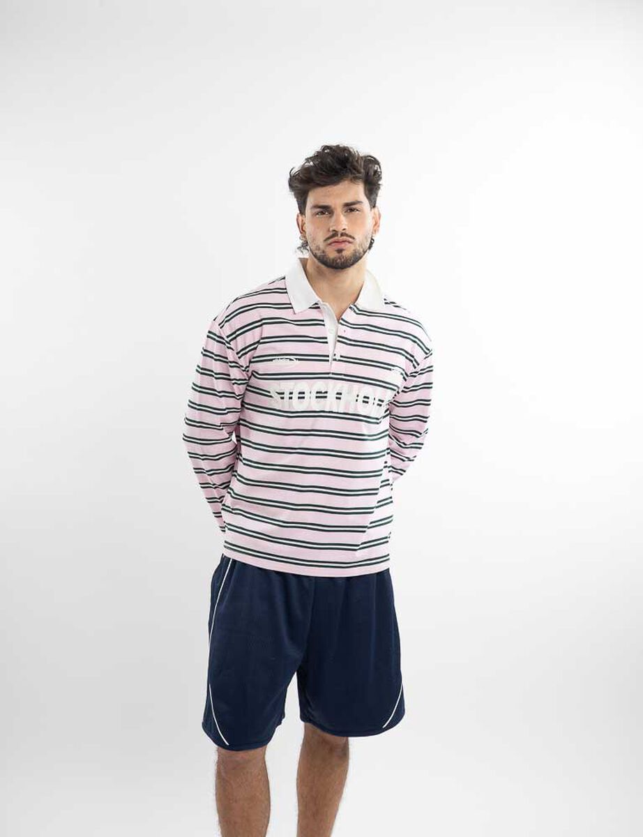 Polera Polo Rayada Manga Larga Hombre Icono