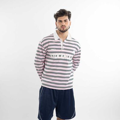 Polera Polo Rayada Manga Larga Hombre Icono
