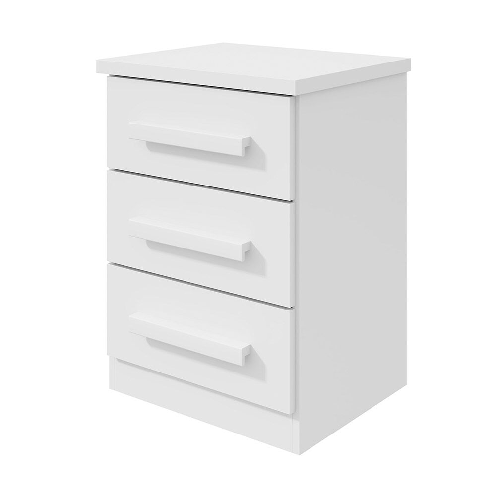 Velador Di Poretti Design Baiao 3 Cajones Blanco