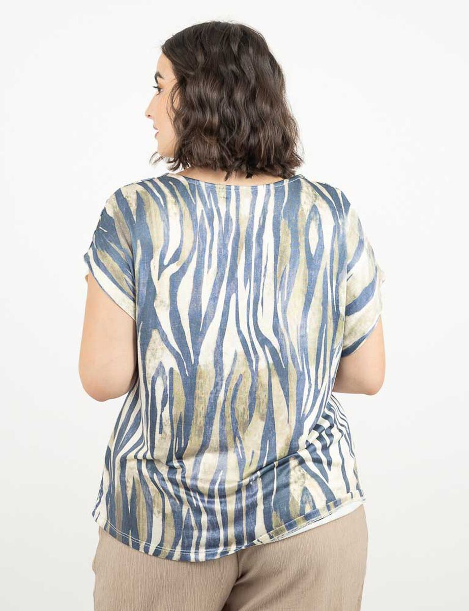 Polera Estampada Manga Corta Mujer Extralindas
