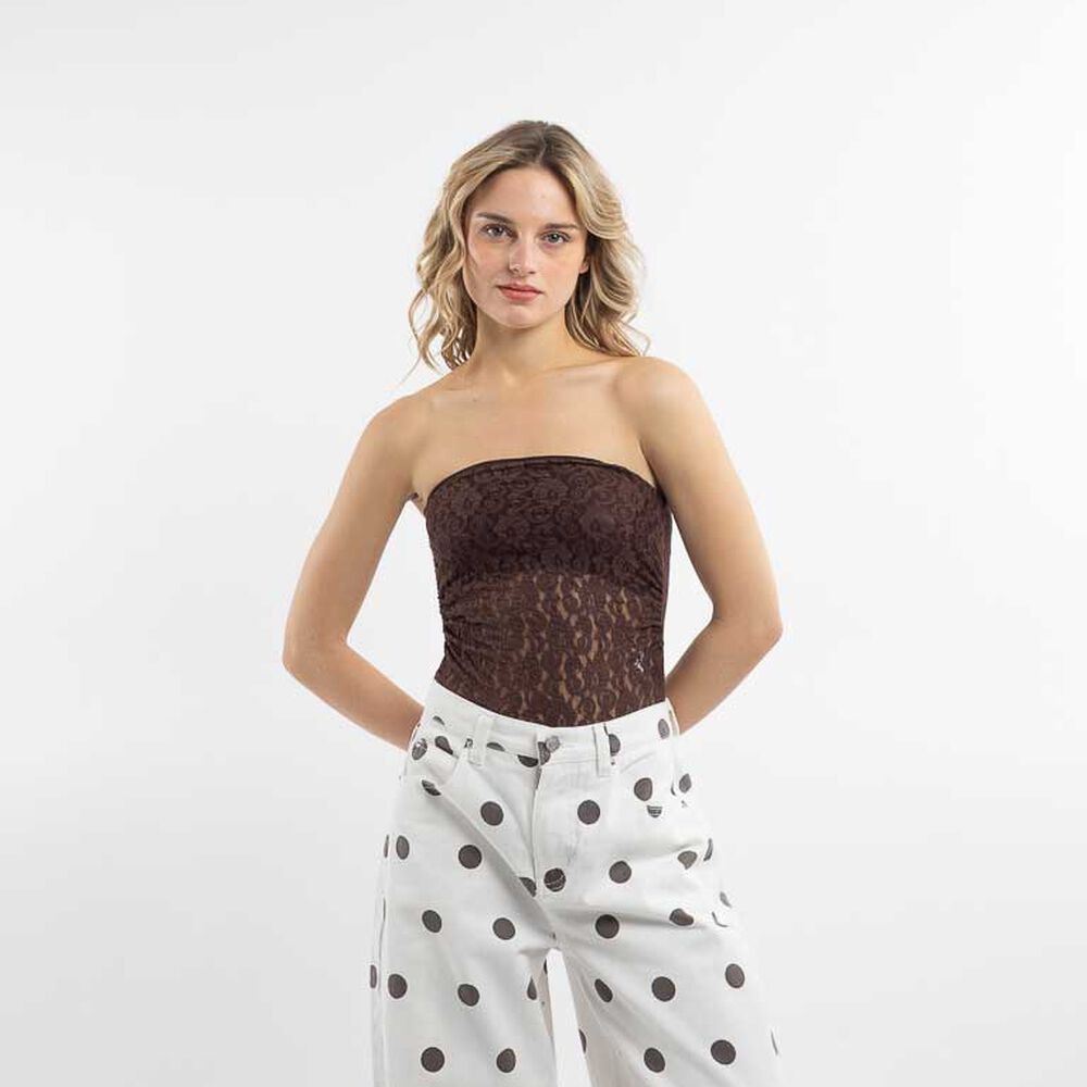 Body Strapless Encaje Mujer Icono