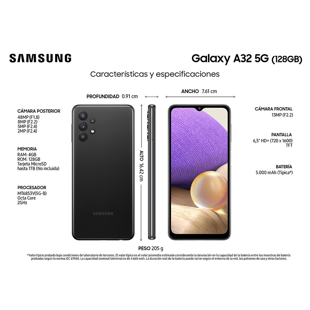 Celular Samsung Galaxy A32 5G 128GB 6,5