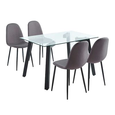Juego de Comedor Spazzio Jockey 4 Sillas Negro