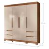 Clóset Vekkahome Vivacce 4 Puertas 4 Cajones Café
