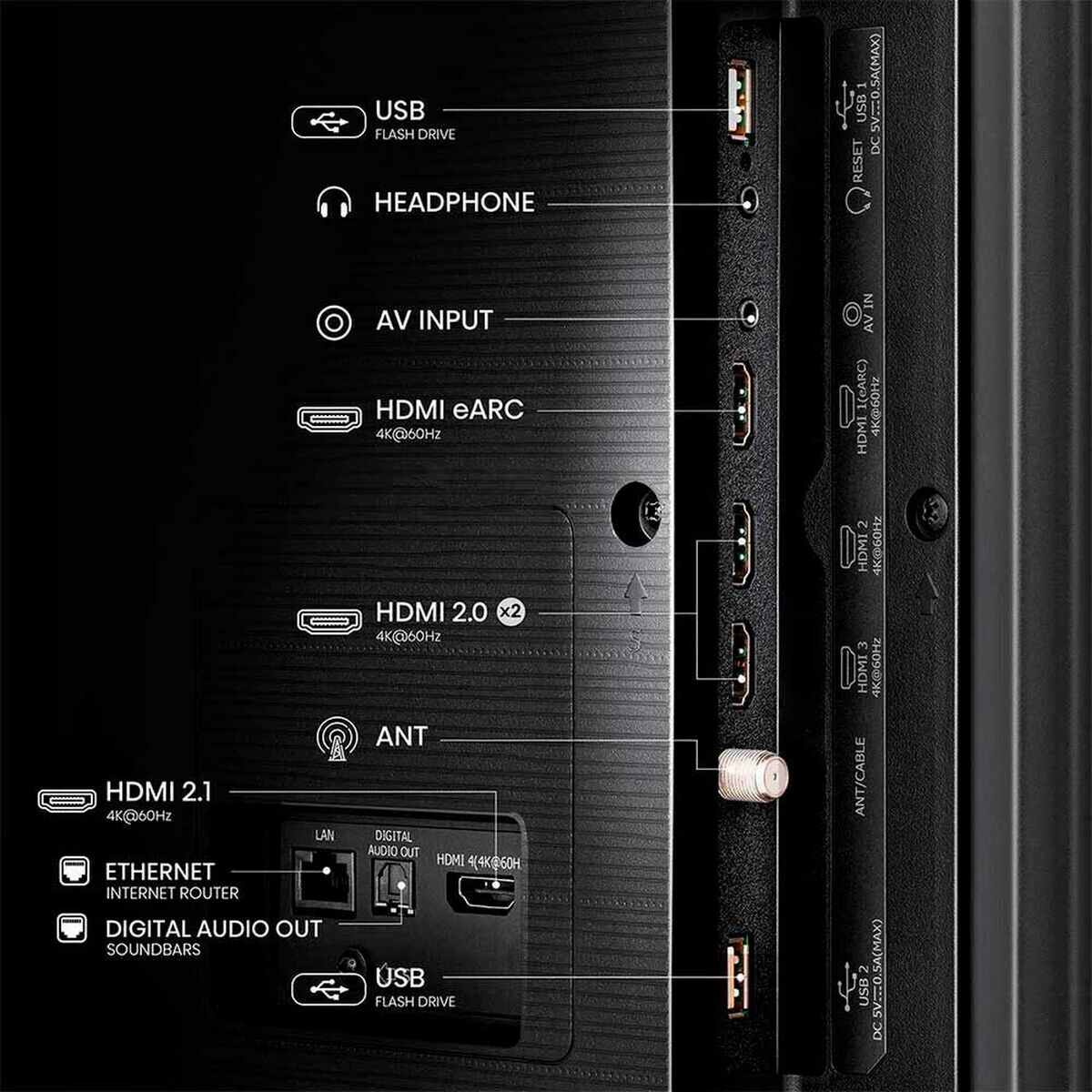 Mini LED 55'' Hisense 55U7N Smart TV 4K