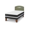 Cama Europea CIC 1,5 Plazas Ortopedic + Respaldo Gales Olivo