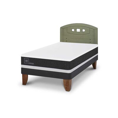 Imagen 2 del producto Cama Europea CIC 1,5 Plazas Ortopedic + Respaldo Gales Olivo