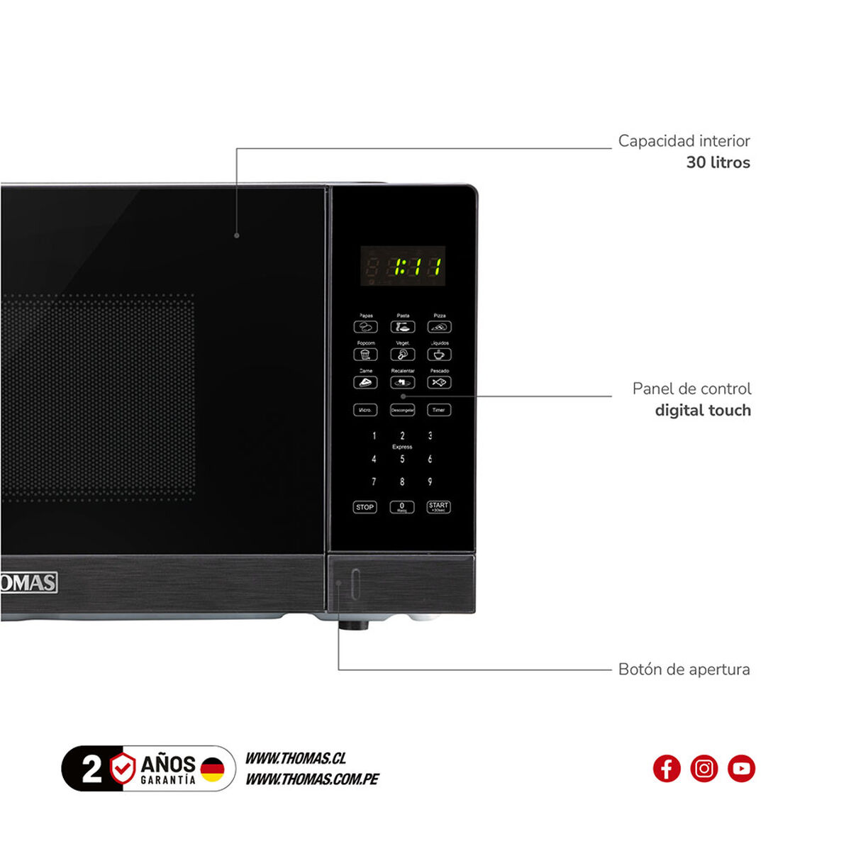 Microondas Thomas TH-MW30DN 30 L