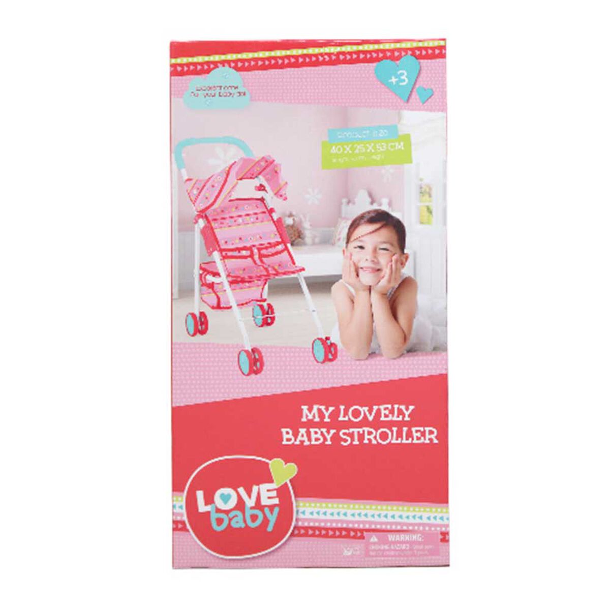 Coche Muñeca Rosado Love Baby