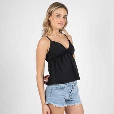 Polera Pabilo Escote Cruzado Sin Mangas Mujer Icono