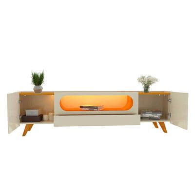 Imagen 2 del producto Rack TV 80"" Decocasa Mondrian Patas Madera Off White