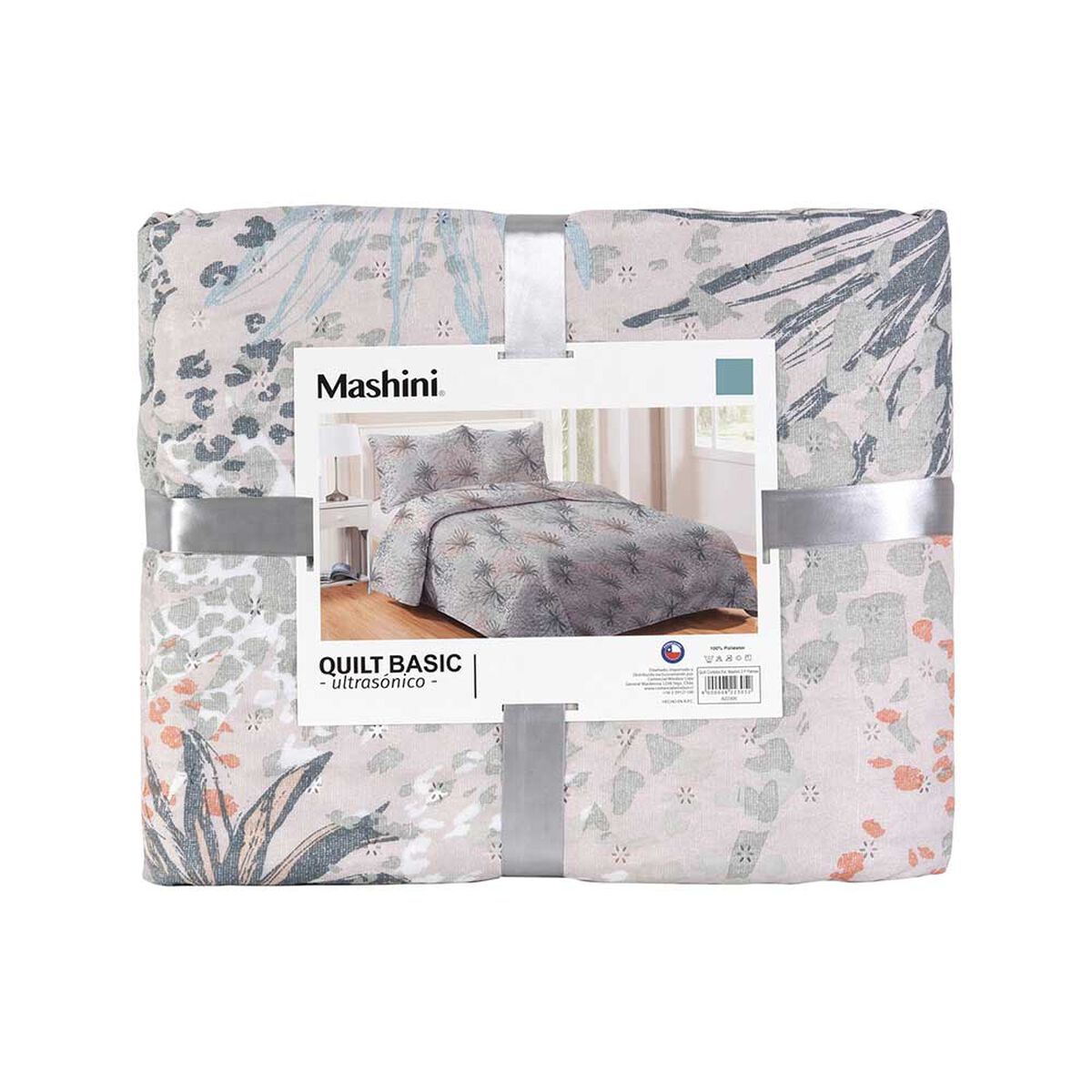 Set Quilt + Juego de Sábanas Estamapado Mashini King Assa