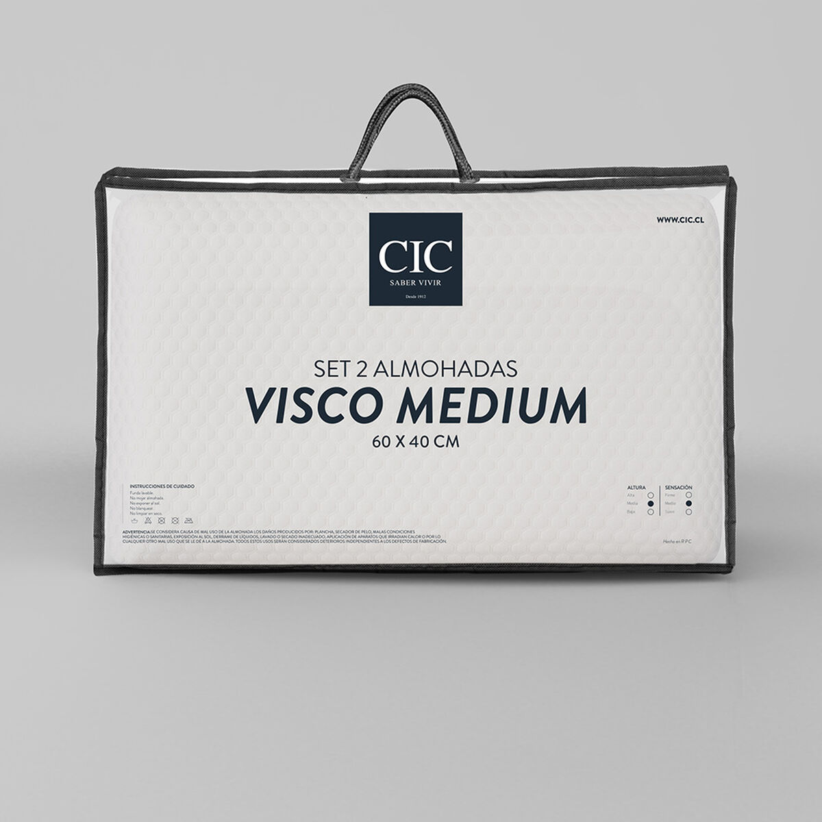 Pack 2 Almohadas CIC Visco Medium 60 X 40 cm