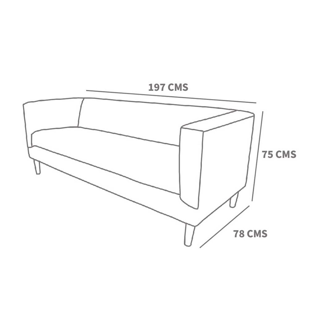 Sofá Latam Home Sorrento 3 Cuerpos Blanco