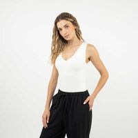 Body Sin Mangas Mujer Zibel Crudo