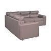 Sofá Seccional Modular Kea Liverpool 5 Cuerpos Tela Café