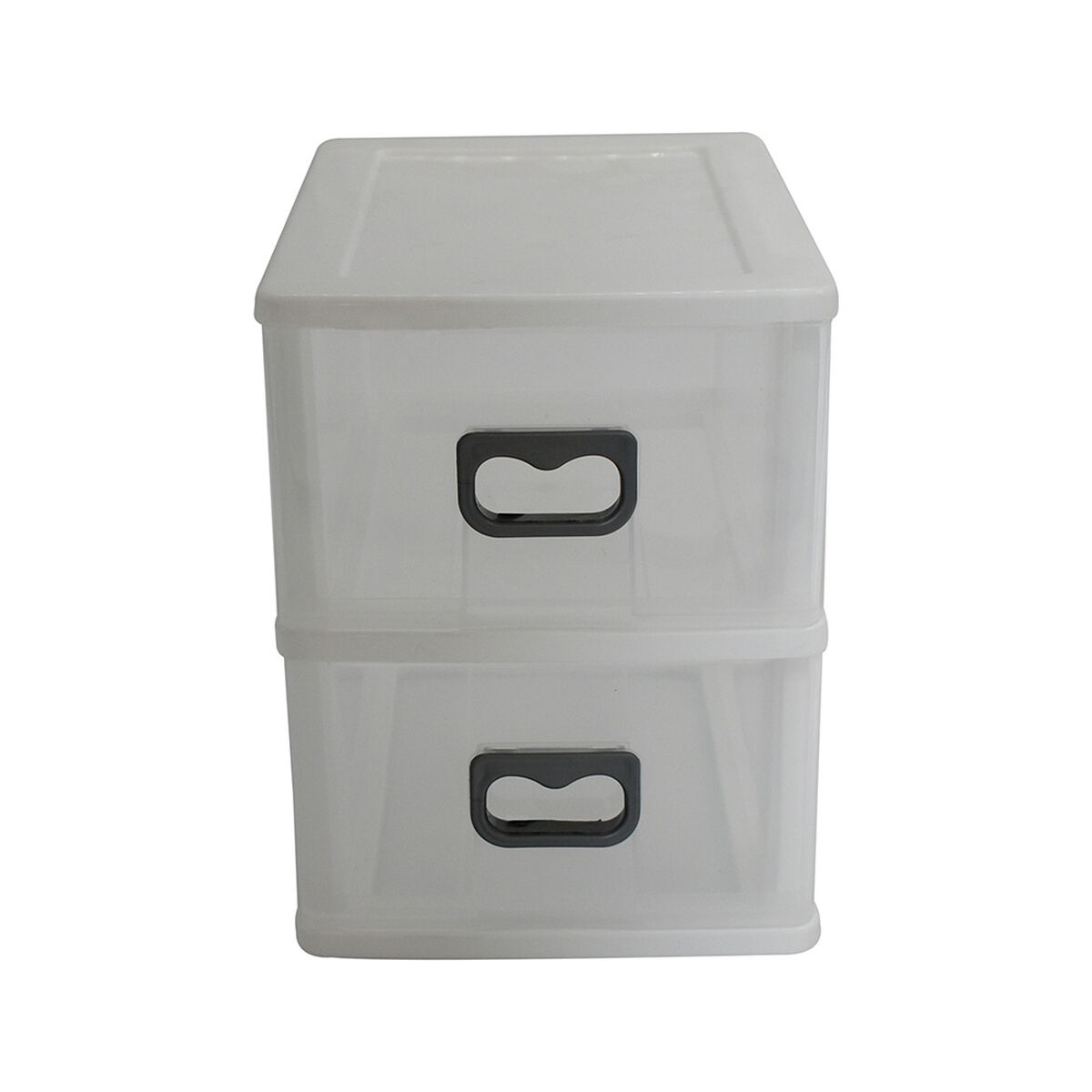 Caja Organizadora Plástica Mediano San Bernardo 2 Niveles Blanco