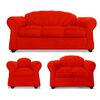 Juego de Living Elegant Detail Marsella Sof&aacute; 3 Cuerpos + Sof&aacute; 2 cuerpos + Sill&oacute;n 1 Cuerpo Rojo