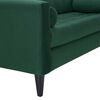 Juego de Living Bodevir Retro Felpa 3 Cuerpos + Dos Sillones 1 Cuerpo Verde Botella