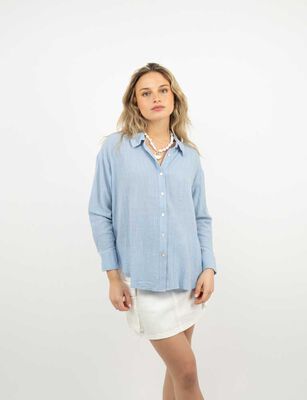 Imagen 1 del producto Blusa Manga larga Mujer Icono Celeste, Rojo