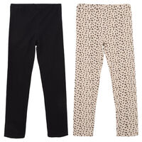 Pack 2 Calza Larga de Algodón Niña Chess Beige, Celeste, Rosado, Verde