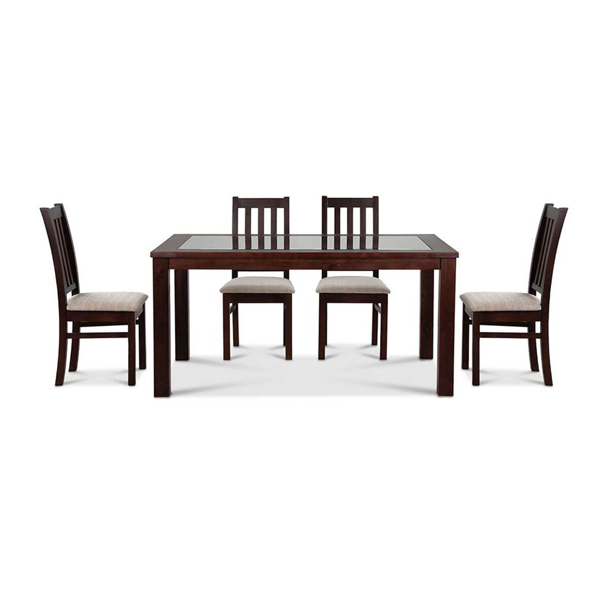 Juego de Comedor CIC &Ntilde;uble 6 Sillas Chocolate Beige