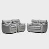Juego de Living Almore Belén Sofá 2 Cuerpos + Dos Sillones 1 Cuerpo Gris