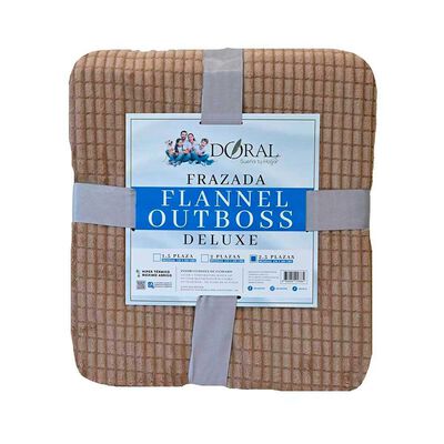 Frazada Poli&eacute;ster Doral King Deluxe Caf&eacute;