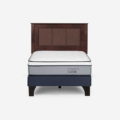 Cama Europea Rosen 1,5 Plazas Pratta + Respaldo Rachel