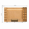 Rack TV 80" + Panel Neon Float LED + Vitrinas 2 Puertas + Repisas Decocasa Carvalho