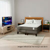 Combo Cama Europea Rosen 2 Plazas Ergo T + Respaldo + Veladores + Pack Almohadas + Smart TV LED 43" Caixun FHD