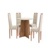 Comedor Yardas Capri 4 Sillas Off White