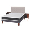 Cama Europea CIC 2 Plazas Ortopedic + Respaldo + 2 Veladores Tigris