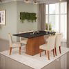 Juego de Comedor Vekkahome Dulce 6 Sillas Negro