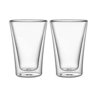 Set 2 Vasos Vidrio Doble Pared Simplit 400 ml