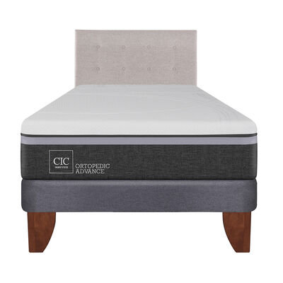 Imagen 1 del producto Cama Europea CIC 1,5 Plazas Ortopedic Advance + Respaldo Tigris