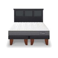 Cama Europea CIC Base Dividida King Anatomic + Respaldo Torino Negro
