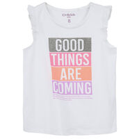 Polera sin Mangas Niña Chess Blanco, Coral, Morado, Naranjo