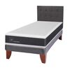 Cama Europea CIC 1,5 Plazas Ortopedic + Respaldo Eufrates