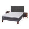 Cama Europea CIC 2 Plazas  Ortopedic Advance + Respaldo + Velador Eufrates