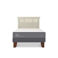 Cama Europea CIC 1,5 Plazas Smart + Respaldo Dublin Alpino