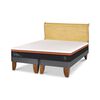 Cama Europea CIC Base Dividida 2 Plazas Beecomfort + Respaldo Miro Mostaza