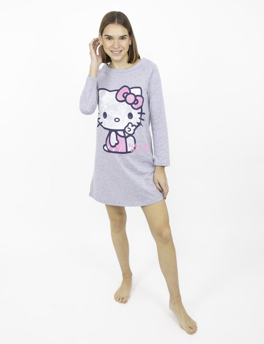 Camisa de Dormir de Algodón Mujer Hello Kitty