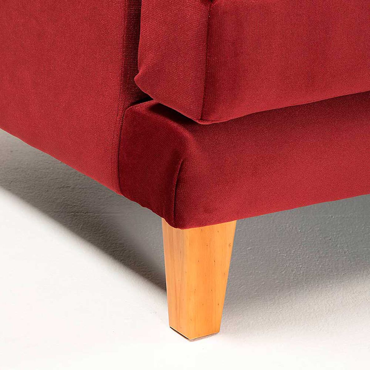 Juego de Living Barra Design Larisa Sofá 2 Cuerpos + Dos Sillones 1 Cuerpo Rojo