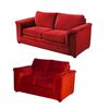Juego de Living Latam Home Ancona 3 Cuerpos + Sof&aacute; 2 Cuerpos Burdeo