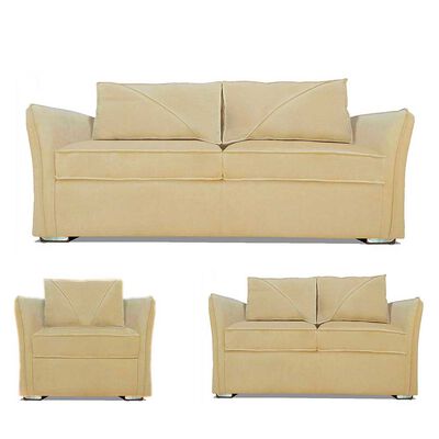 Imagen 1 del producto Juego de Living Elegant Detail Atlanta Sofá 3 Cuerpos + Sofá 2 Cuerpos + Sillón 1 Cuerpo Beige