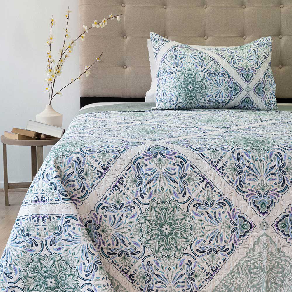 Quilt Doral 1,5 Plazas Hotpress Origins D15 Estampado