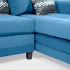 Sofá Seccional Derecho Living Factory Milan 3 Cuerpos Azul Piedra